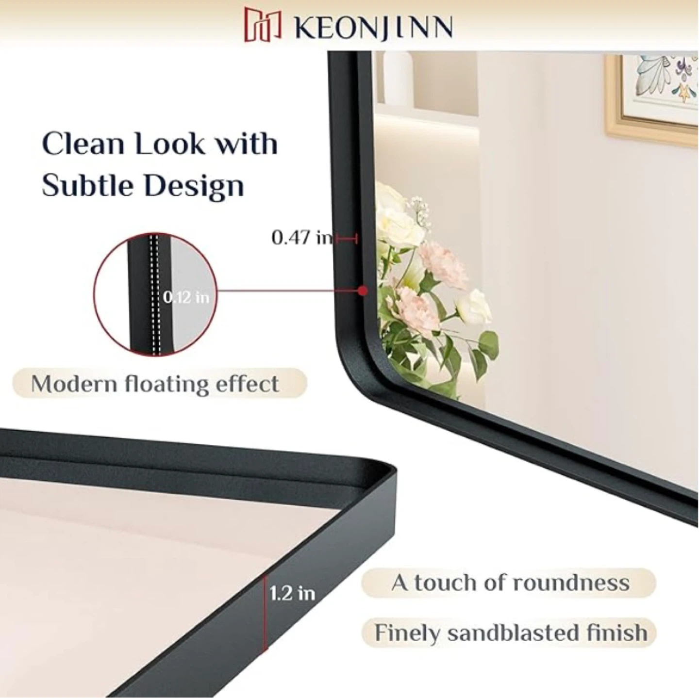 Brand New in Box 20”x 30” Matte Black Bathroom Mirror - photo 2