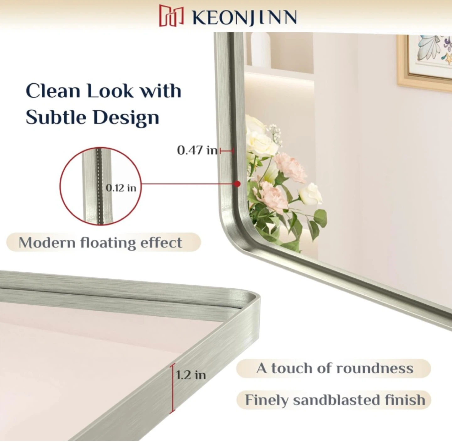 Brand New in Box 20”x 30” Brushed Nickel Bathroom Mirror - photo 2