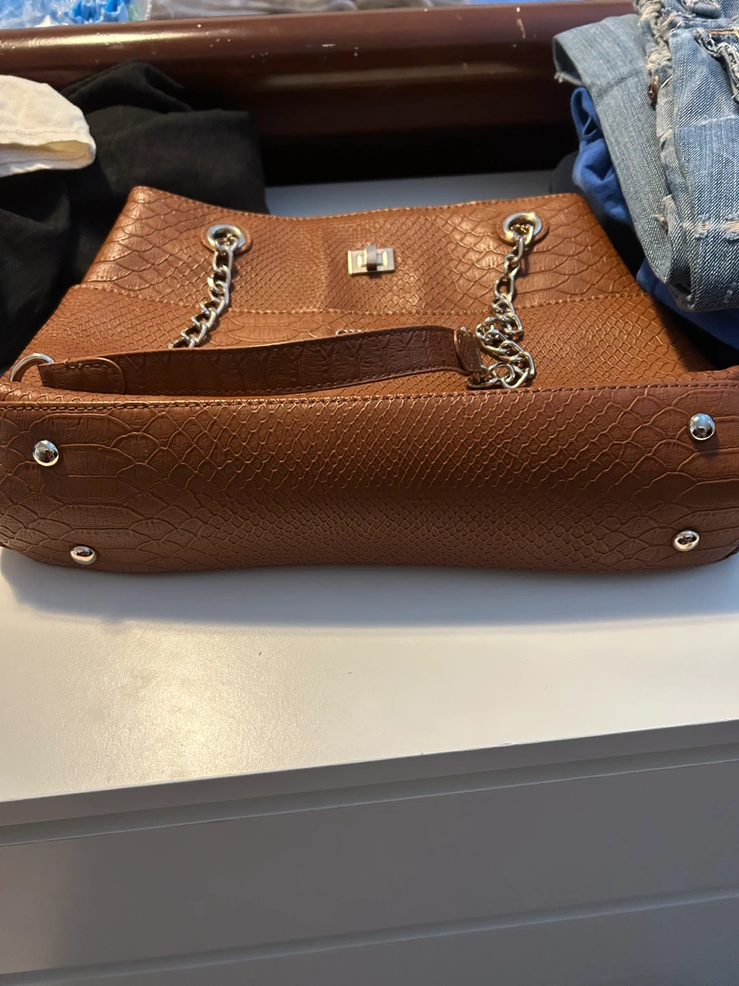 Brown Faux Shoulder Bag - photo 5
