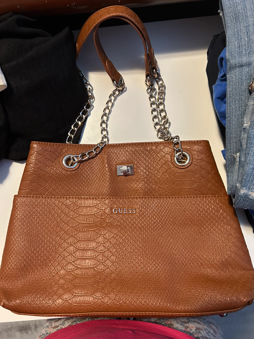Brown Faux Shoulder Bag - photo 3