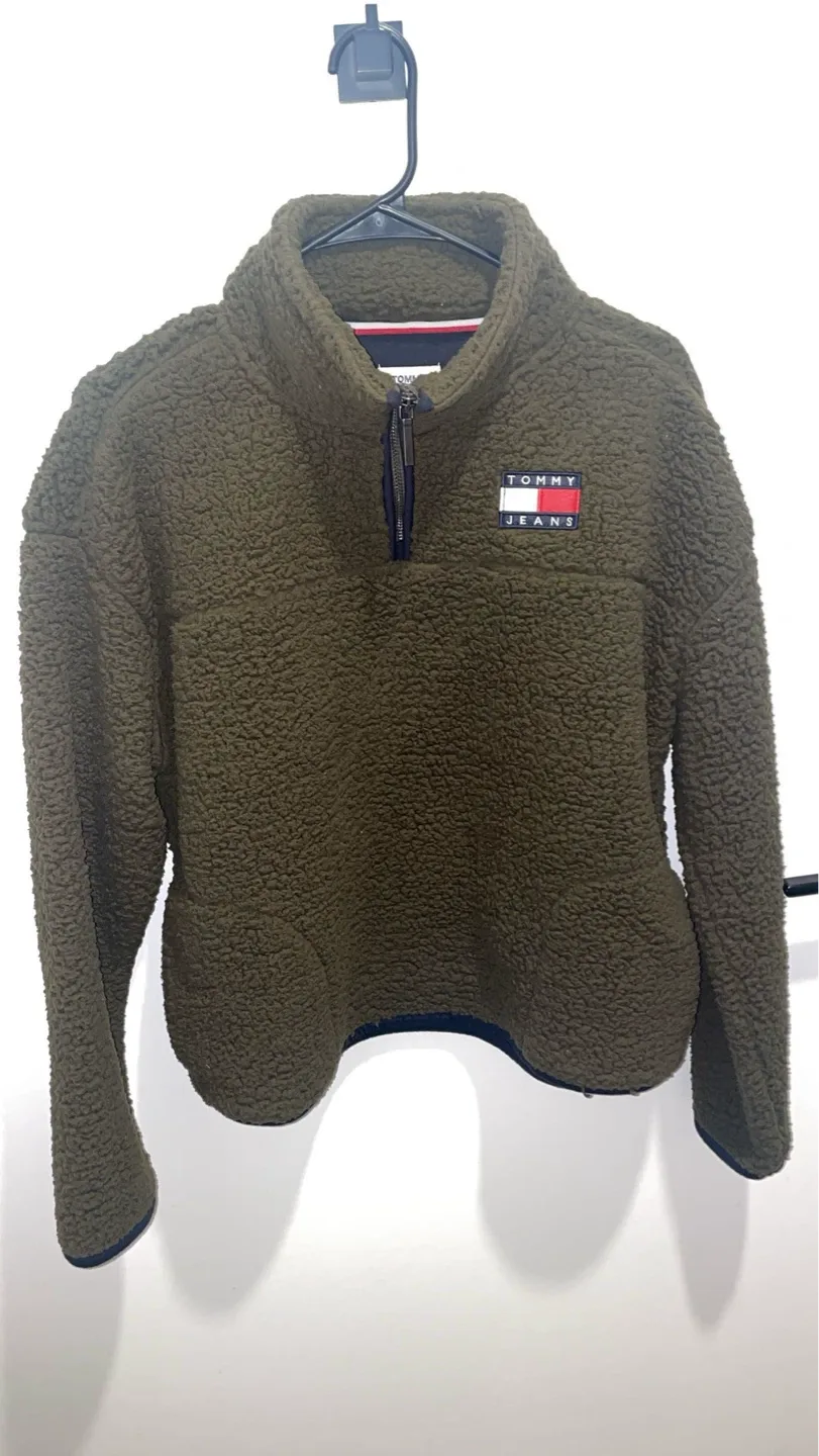 Tommy Hilfiger hunter green fleece medium