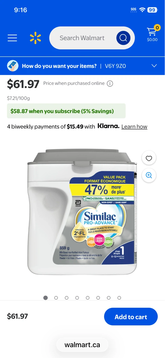 NEW SEALED Similac Pro-Advance Non-GMO Infant Formula 859g