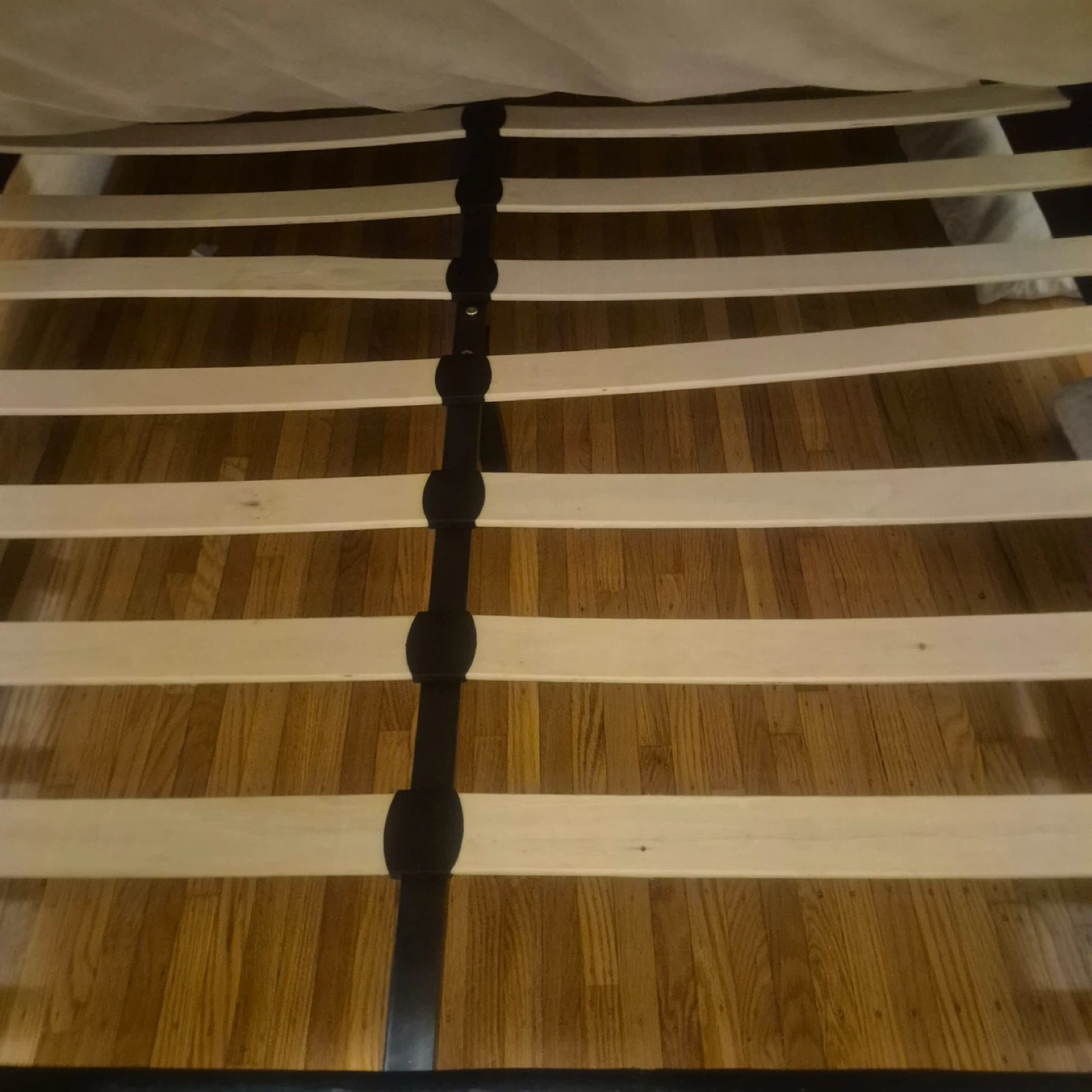 Black Faux Leather Bed Frame with Mattress - photo 2