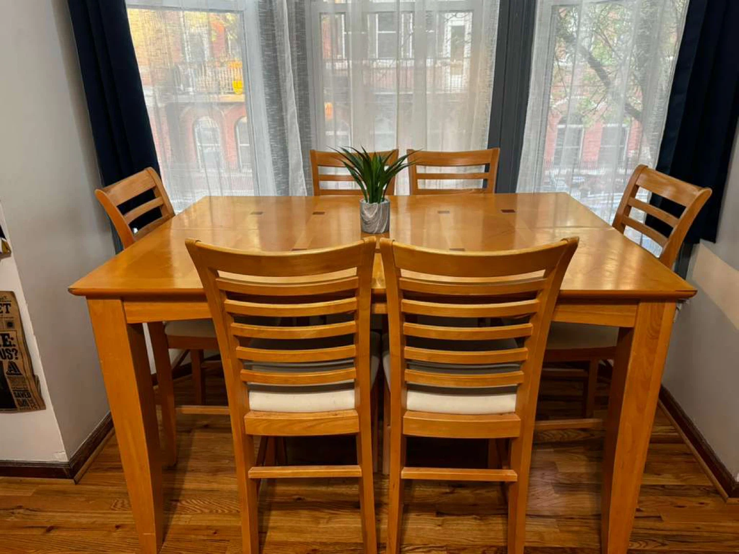Wooden Dining Table Set with 6 Chairs - photo 2