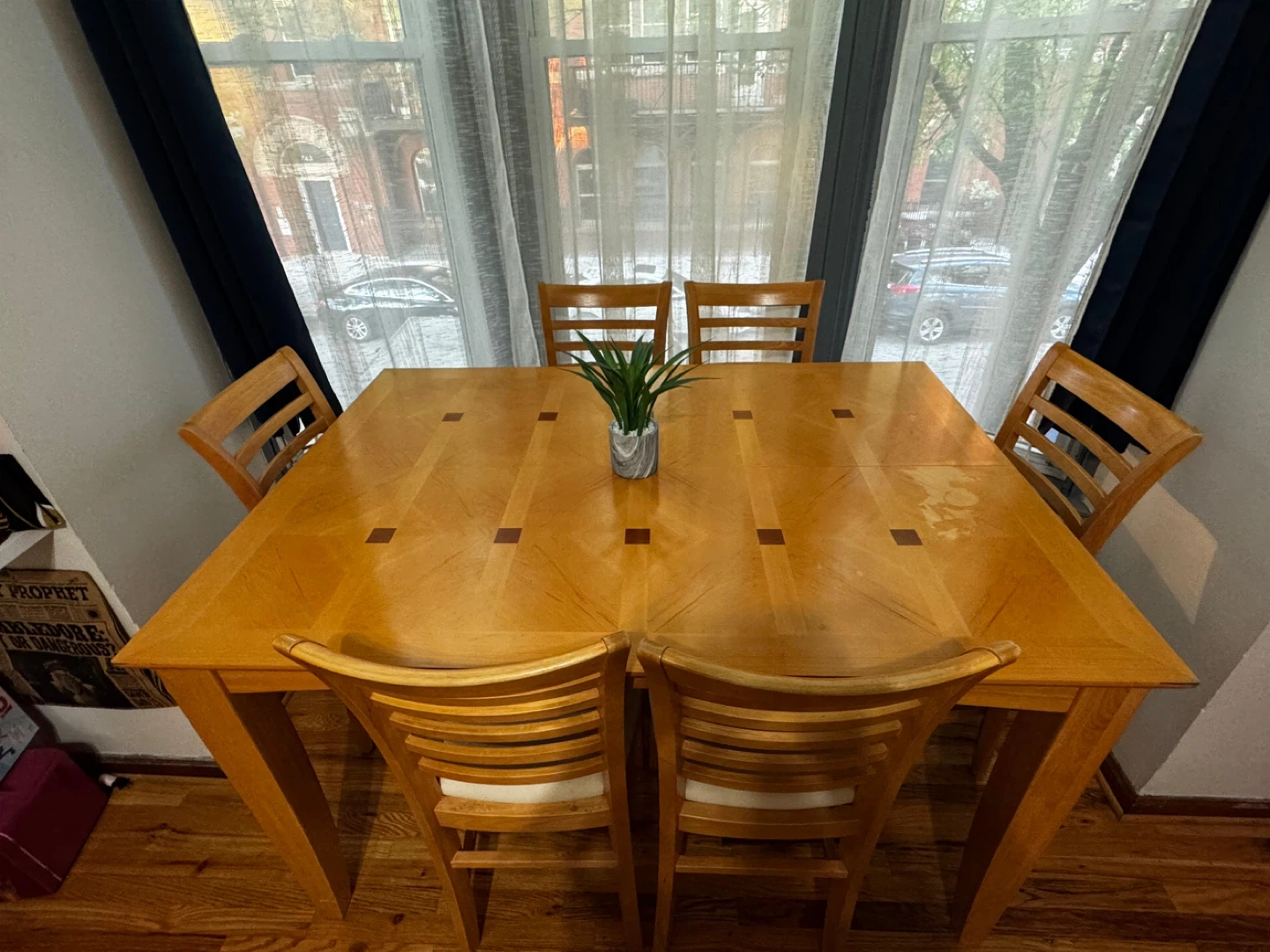 Wooden Dining Table Set with 6 Chairs - photo 3