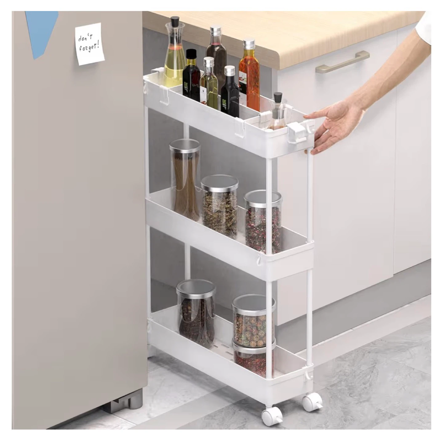 Rolling Slim Storage Cart with Wheels - photo 3