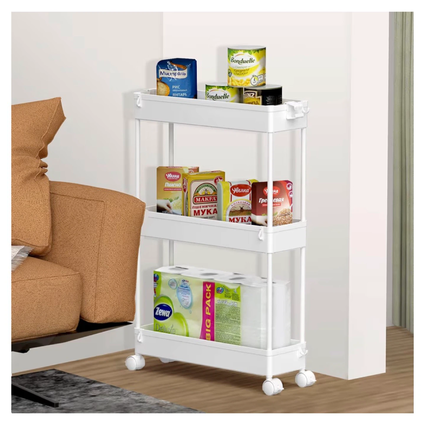 Rolling Slim Storage Cart with Wheels - photo 5