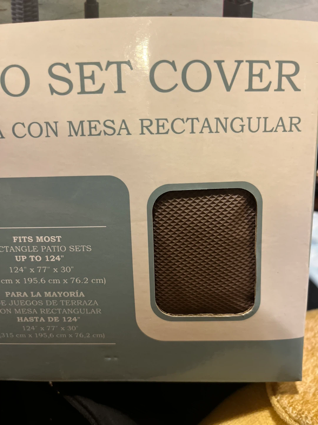 Backyard Basics Rectangle Patio Set Cover - Brown - photo 3