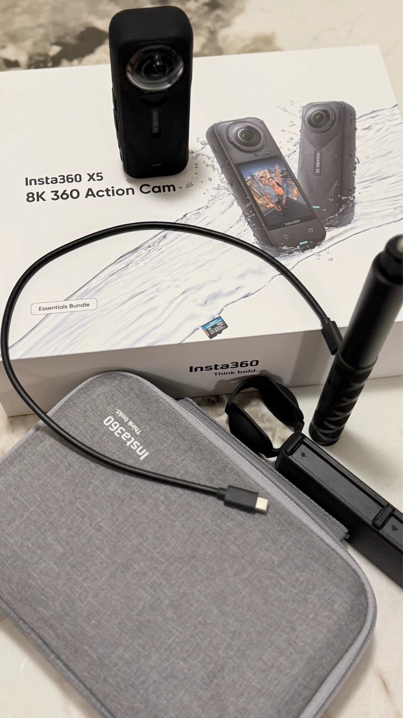 Insta360 X5 8K 360 Action Cam Essentials Bundle