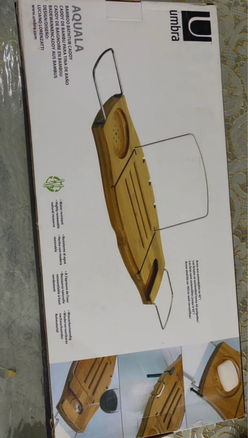 Umbra Aquala Bamboo Bathtub Caddy