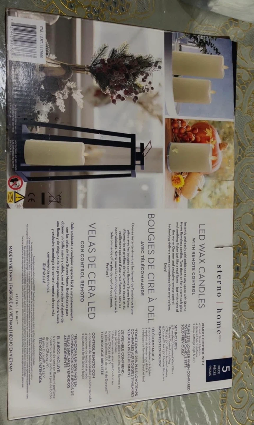 Sterno Home LED Wax Candles with Remote - photo 3