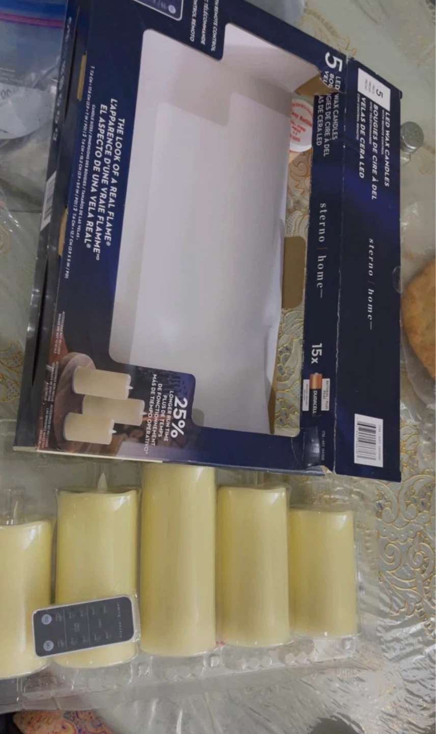 Sterno Home LED Wax Candles with Remote - photo 2