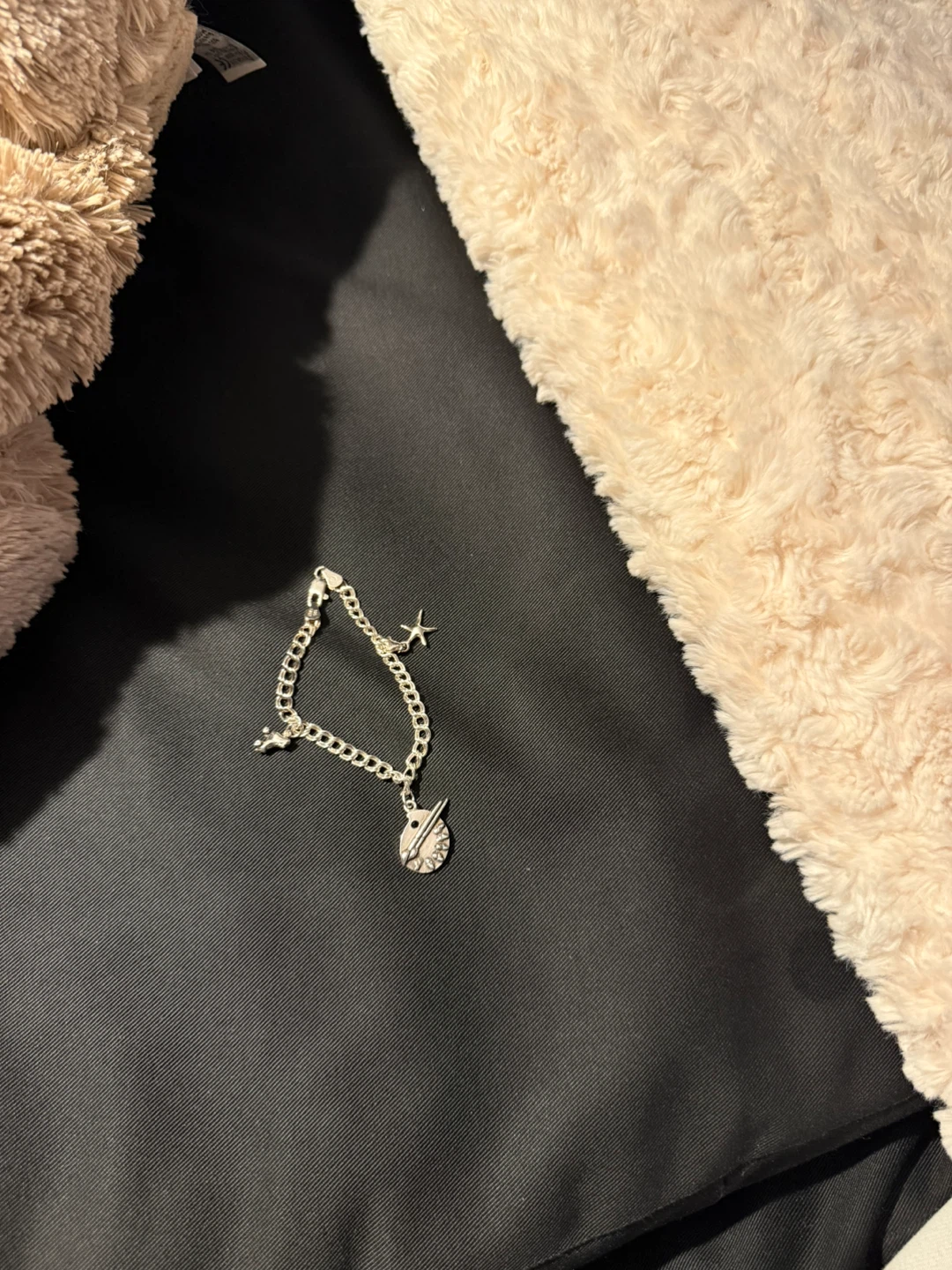 Silver Charm Bracelet with Artist Palette - photo 4