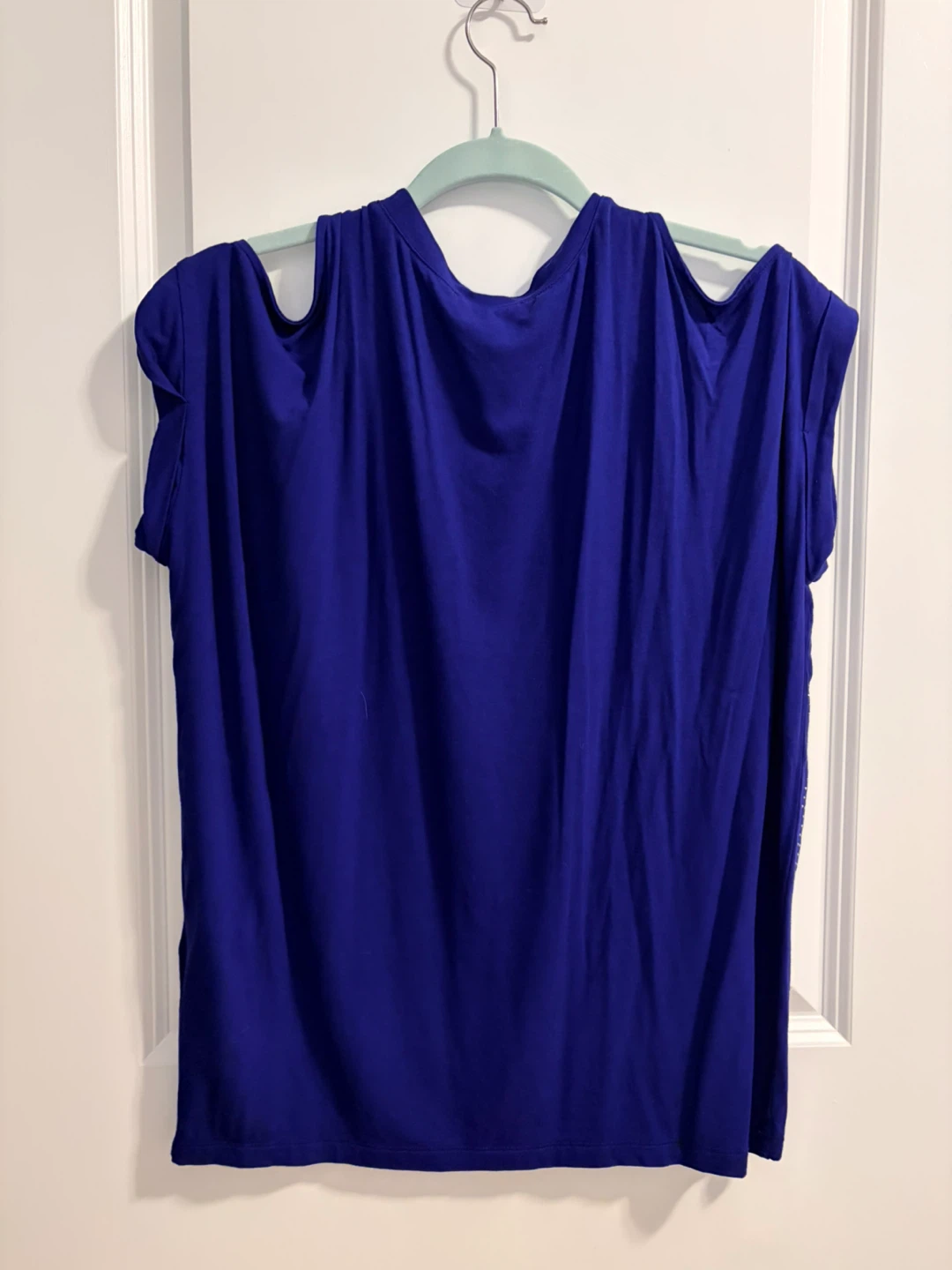 INC  Blue Cold Shoulder Top Size S - photo 4