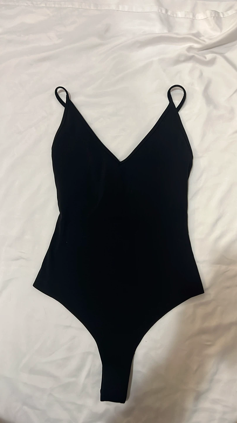 GARAGE Black Spaghetti Strap Bodysuit P/S