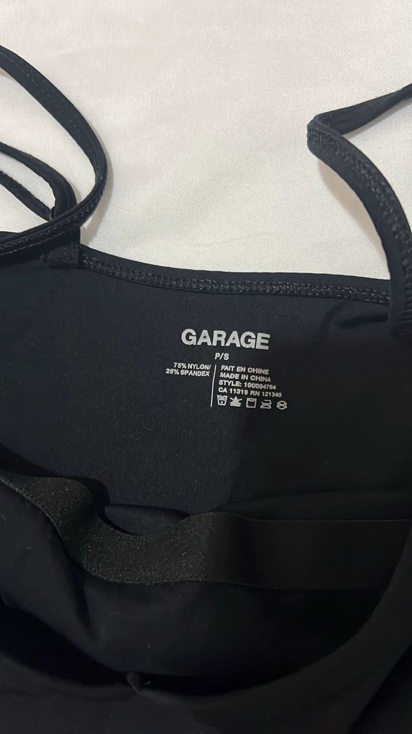 GARAGE Black Spaghetti Strap Bodysuit P/S - photo 2