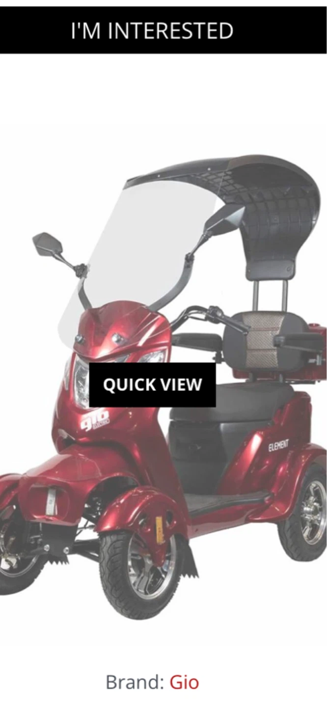 Gio Element 4-Wheel Mobility Scooter