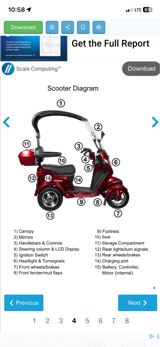 Gio Element 4-Wheel Mobility Scooter - photo 3