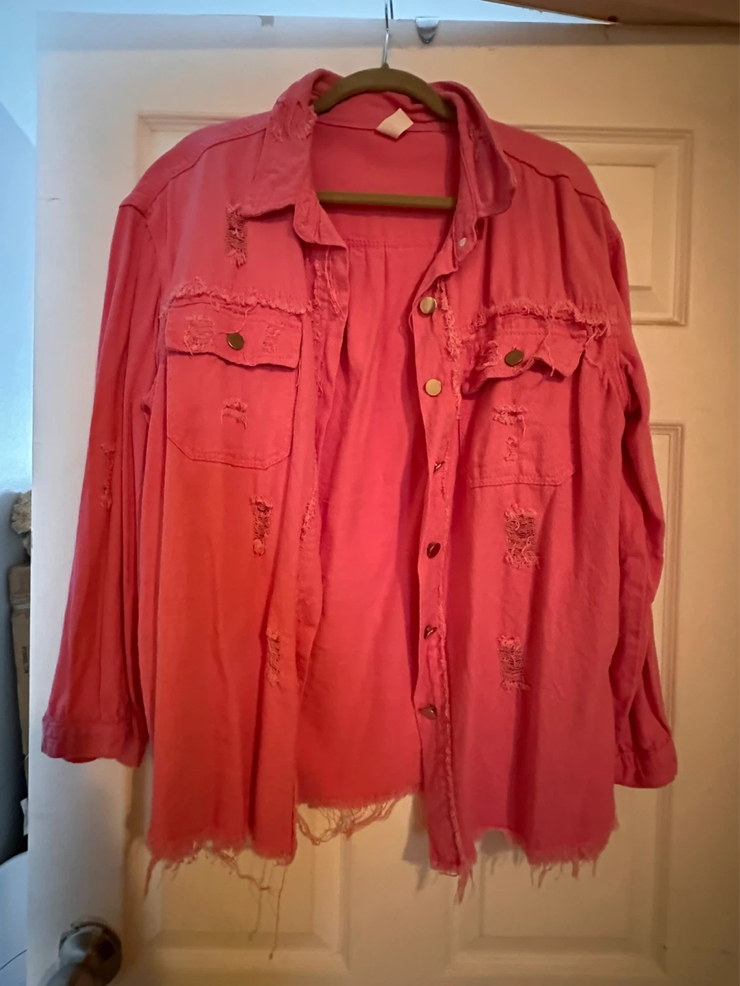 Women's  Distressed Denim jacket/ shirt