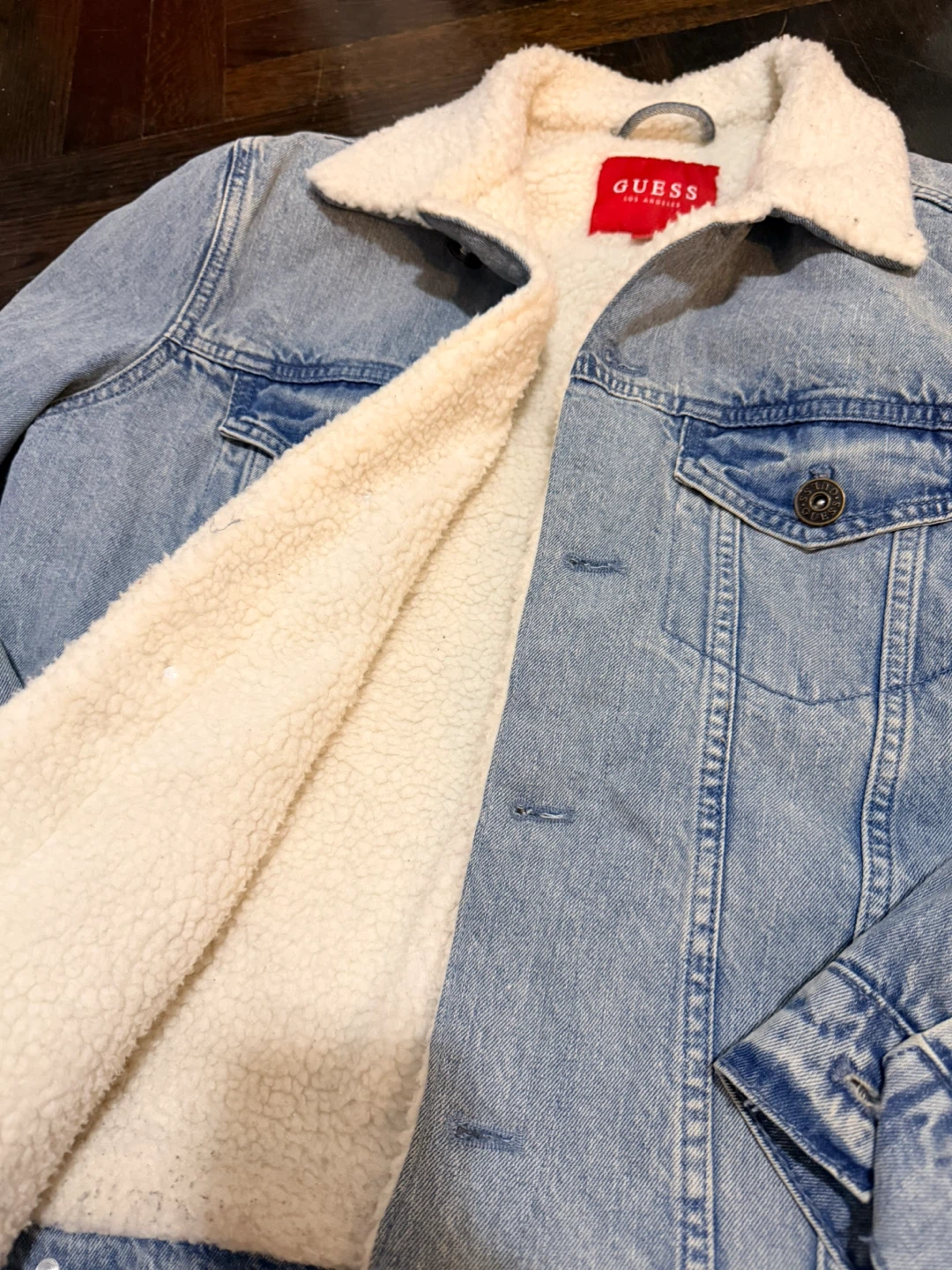 Guess Sherpa Denim Trucker Jacket Women - photo 4