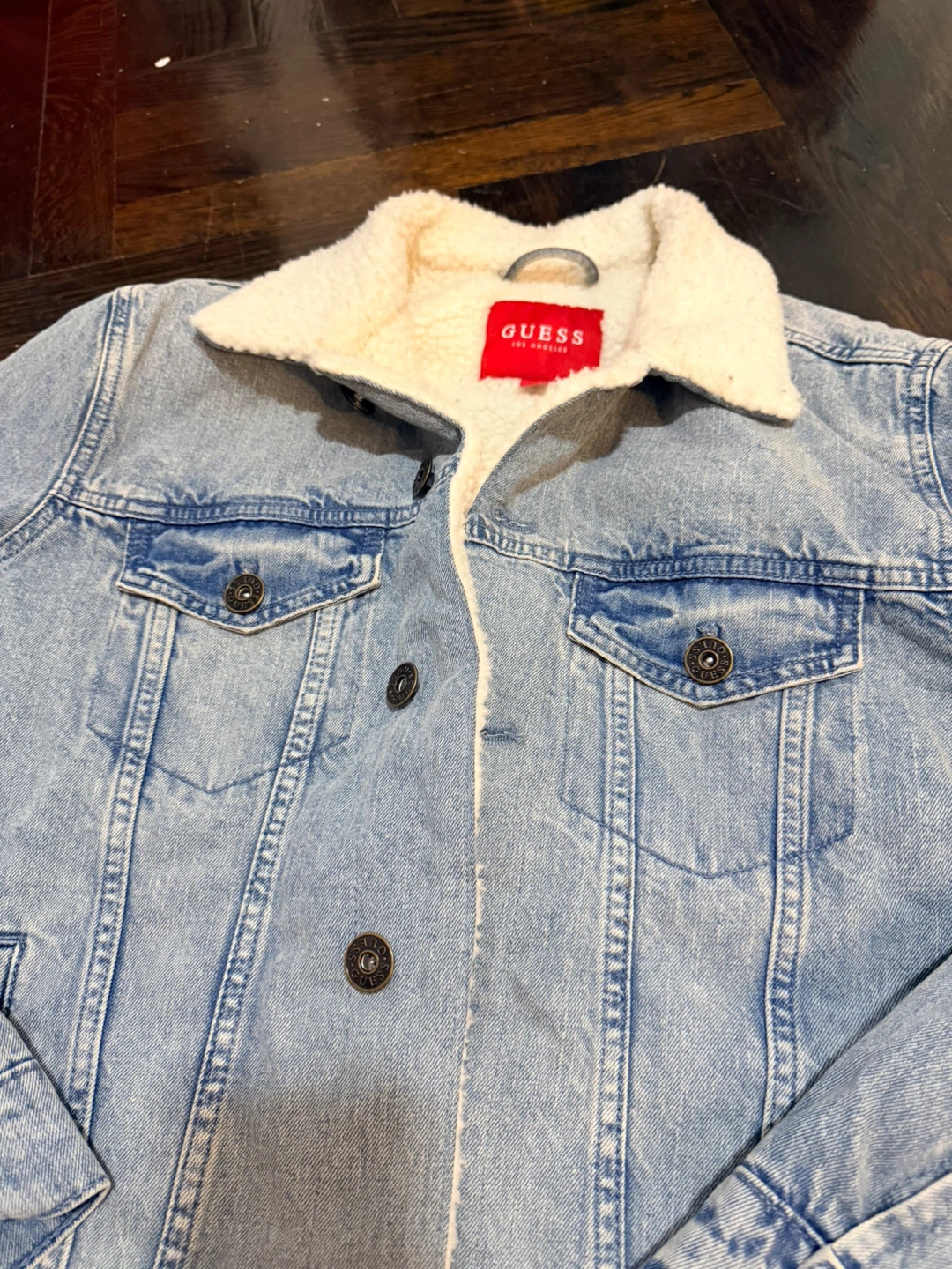 Guess Sherpa Denim Trucker Jacket Women - photo 3