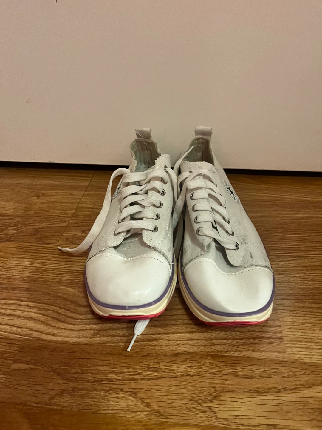 White Canvas Fashion Classic Sneakers - photo 2