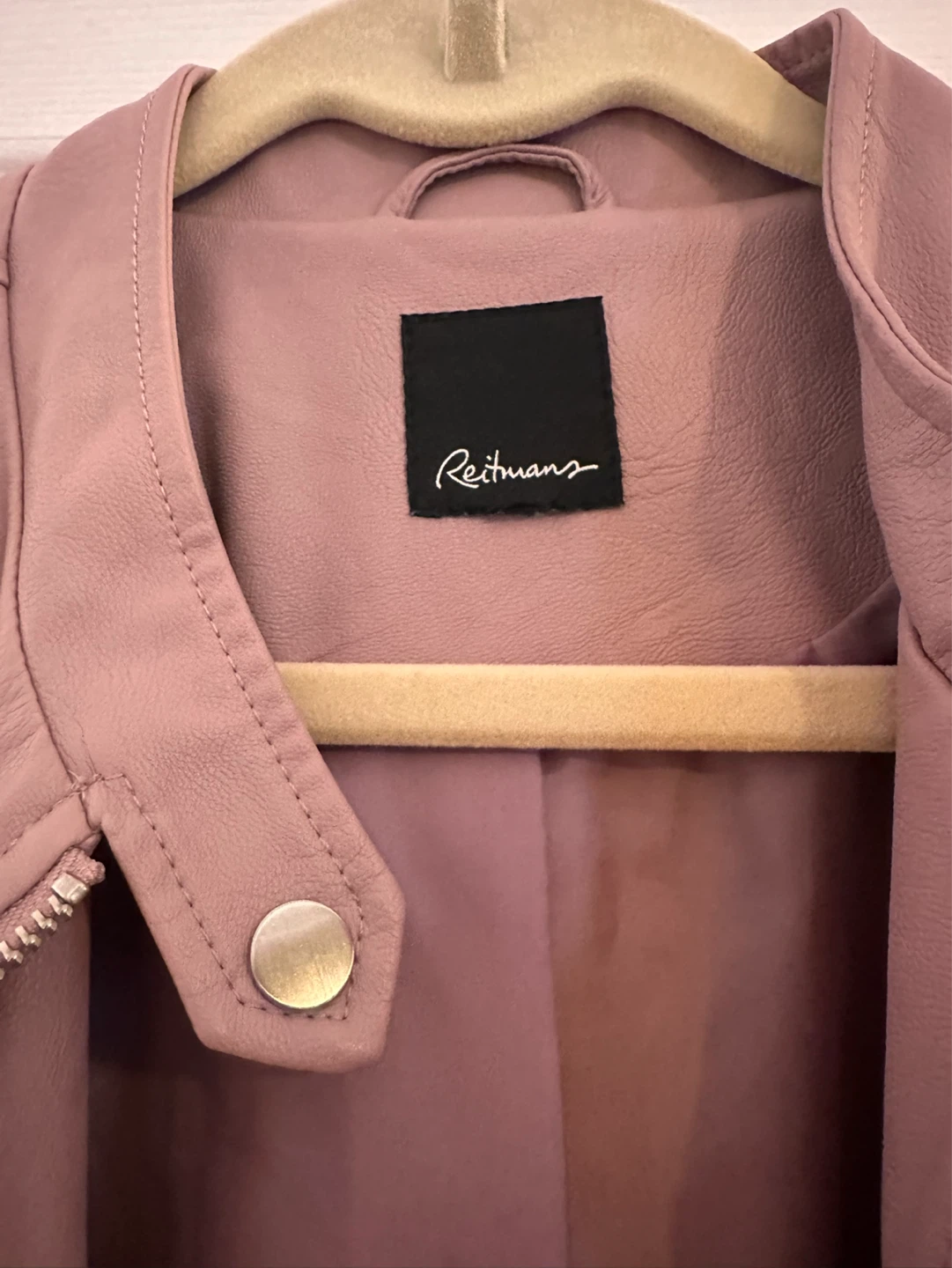 Reitmans Pink Faux Leather Moto Jacket - photo 2