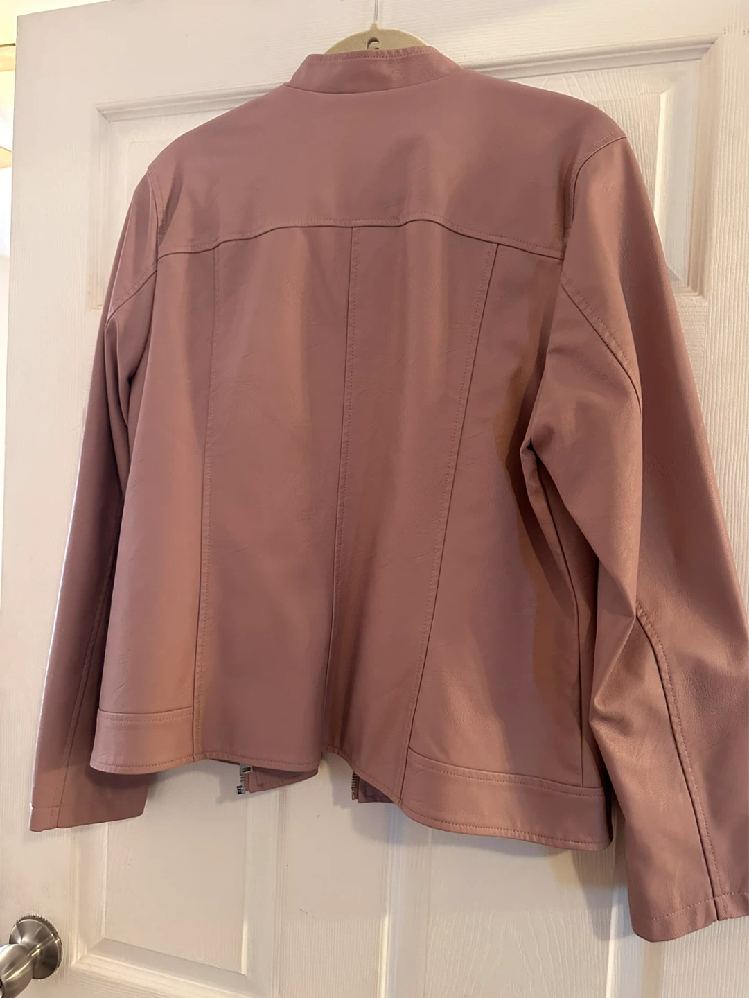 Reitmans Pink Faux Leather Moto Jacket - photo 4