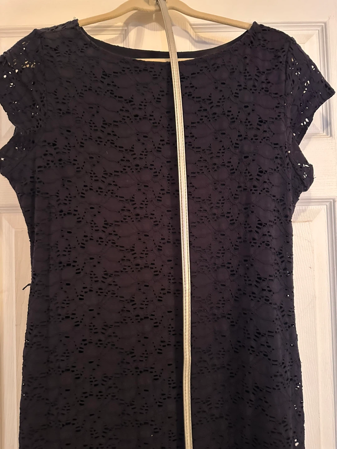 Laura navy blue  Lace Sheath Dress - photo 3