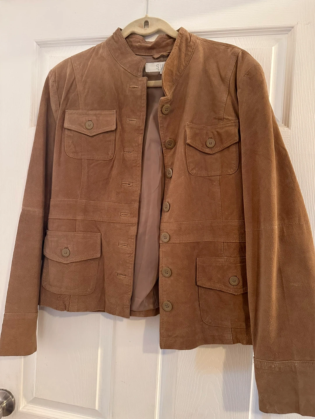 Suzy Shier faux Suede Button-Up Jacket XL