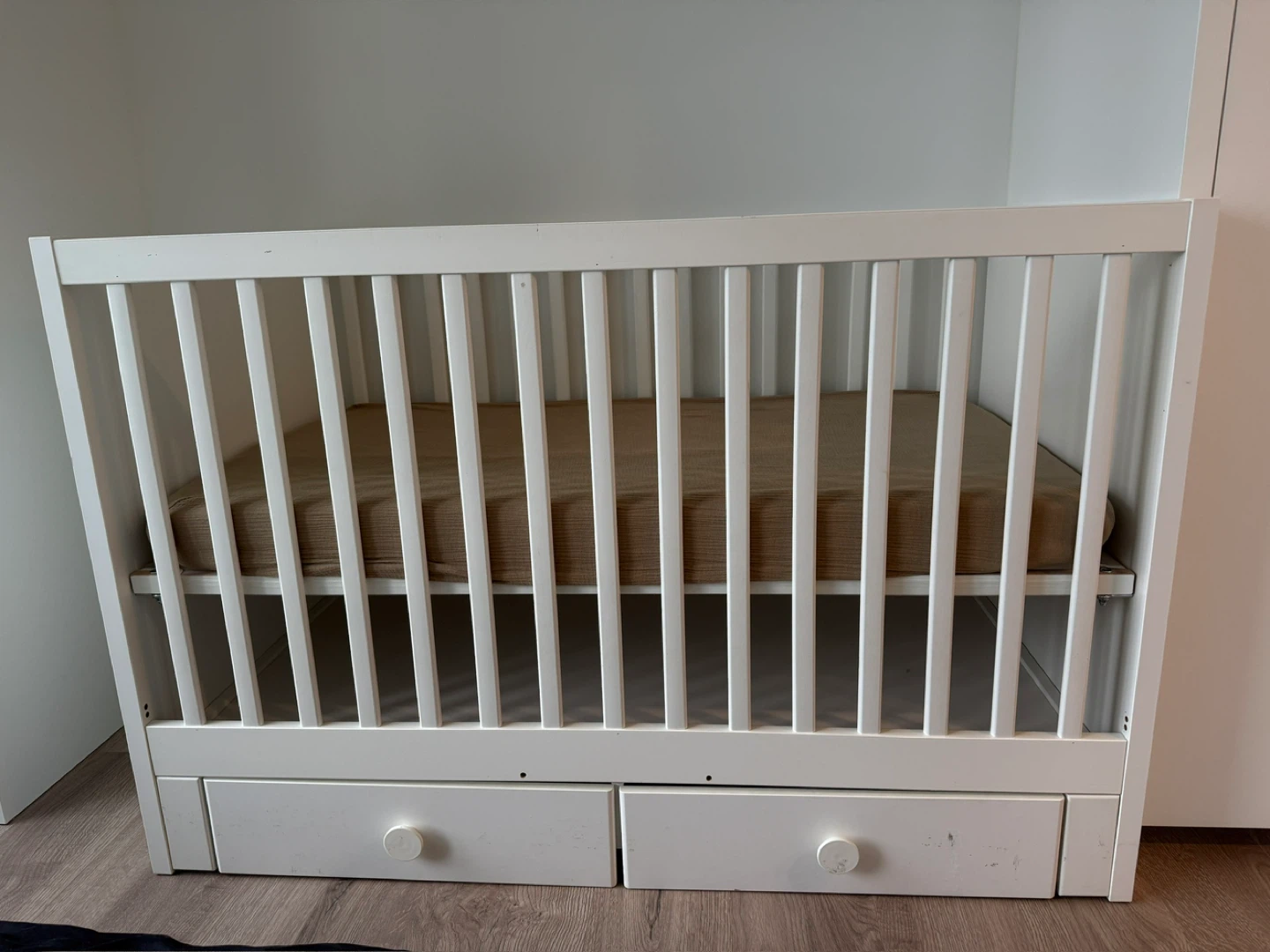 White Baby Crib with Drawers - photo 2