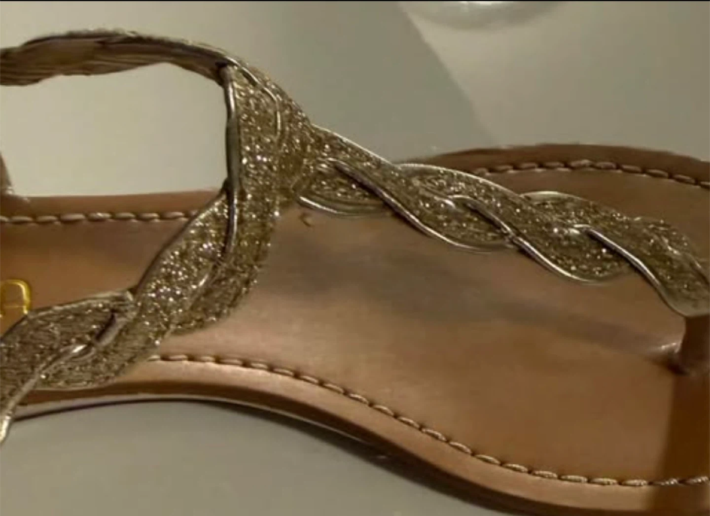 Unisa Gold Glitter Braided Sandal - photo 4