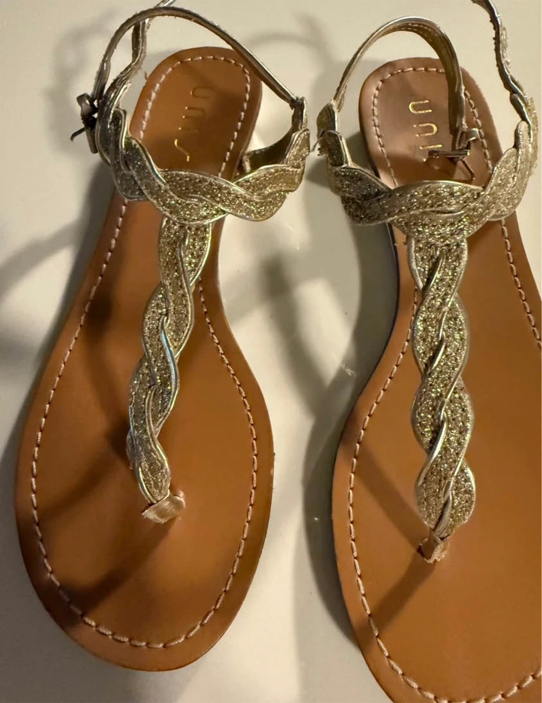 Unisa Gold Glitter Braided Sandal - photo 3