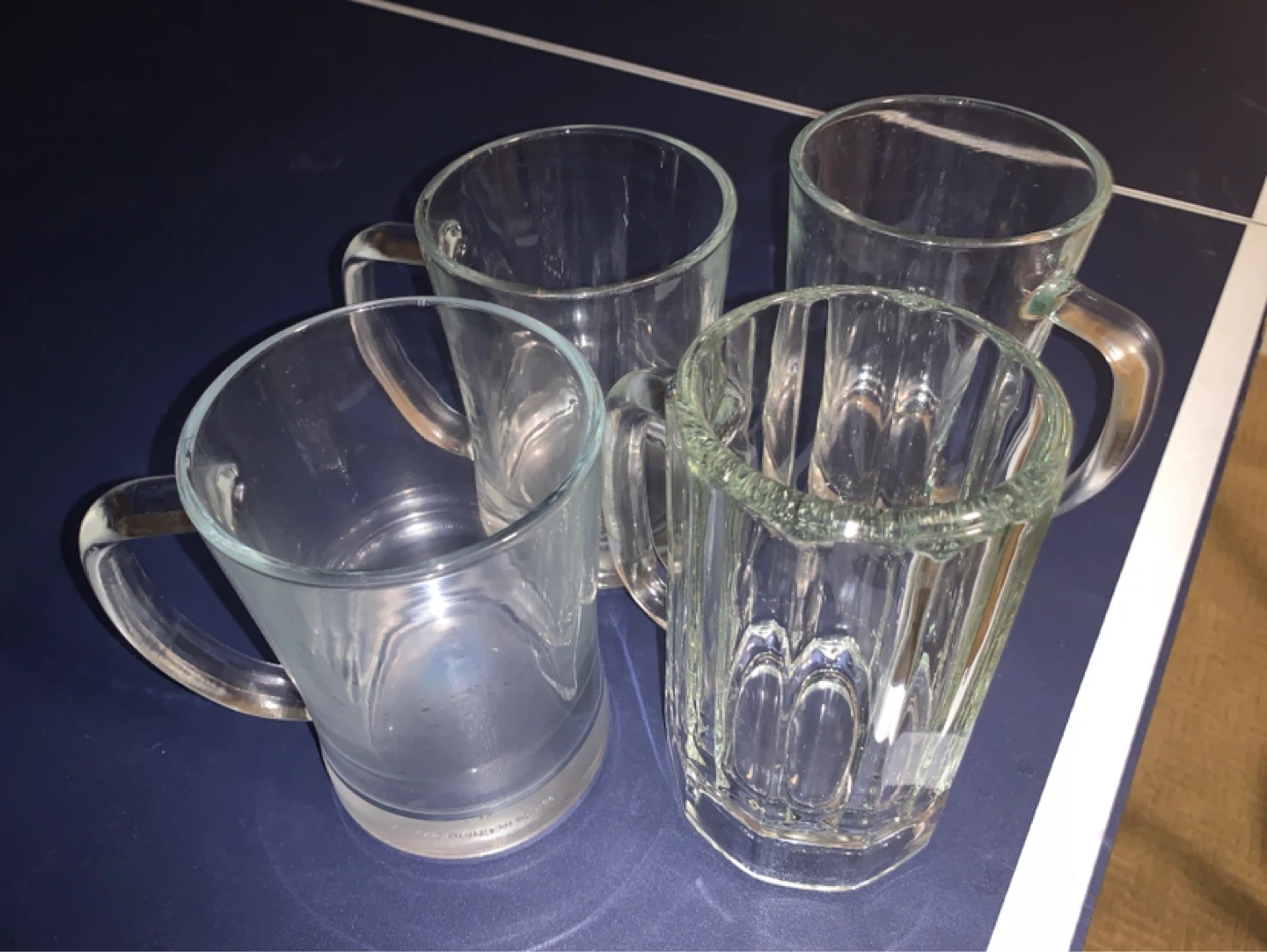 Set of 4 Clear Glass