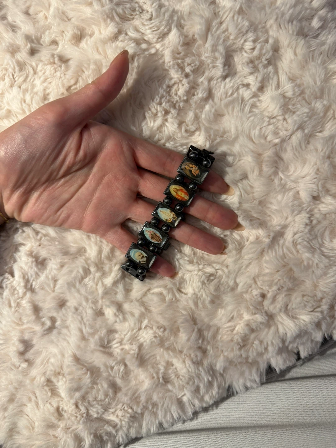 Stretch Bracelet with Religious Icons