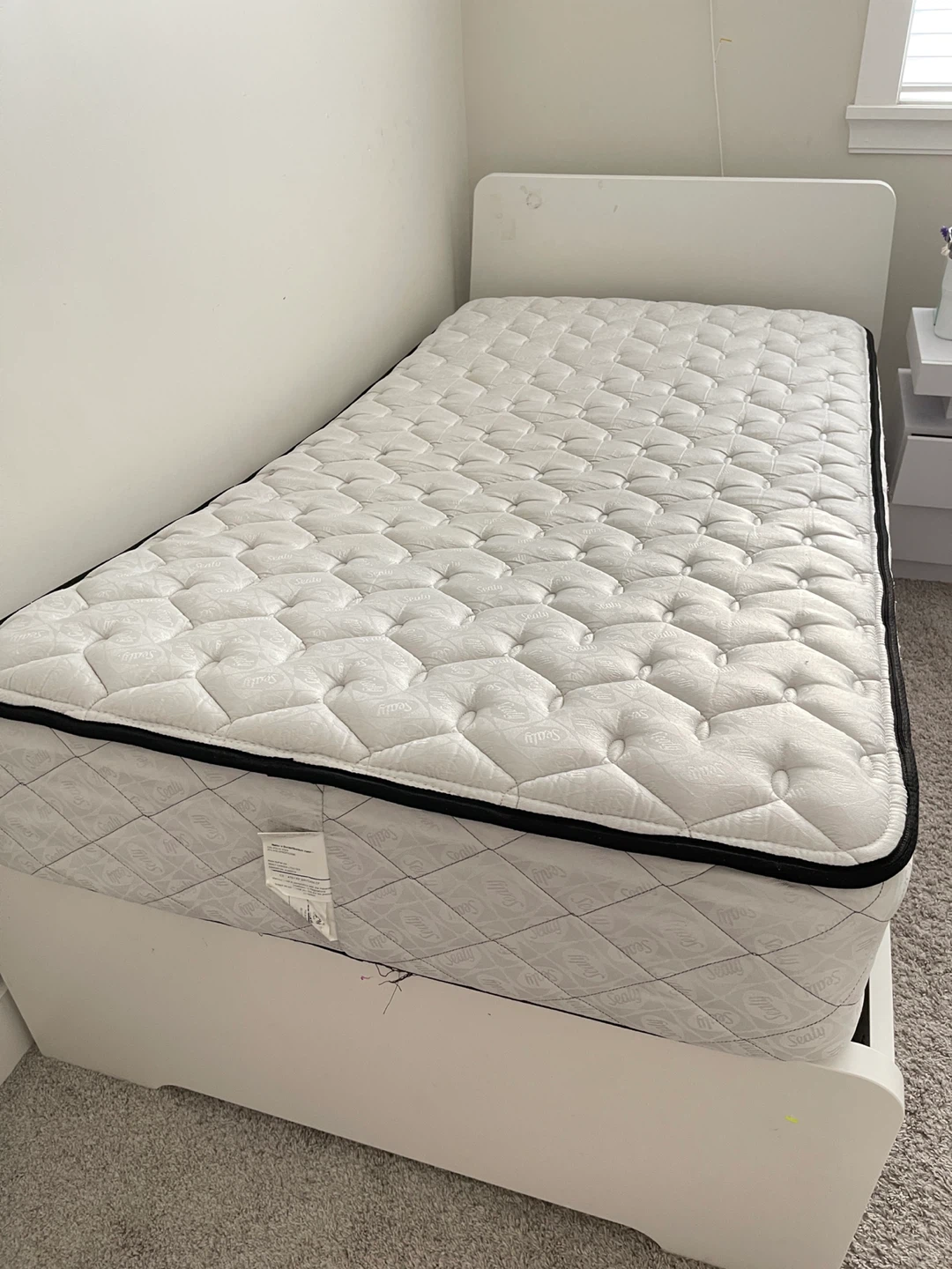 IKEA MALM bed frame and Sealy Posturepedic Single Mattress - photo 2
