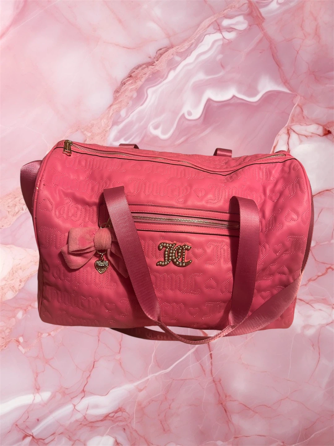 Juicy Couture Pink Weekender Duffel Bag