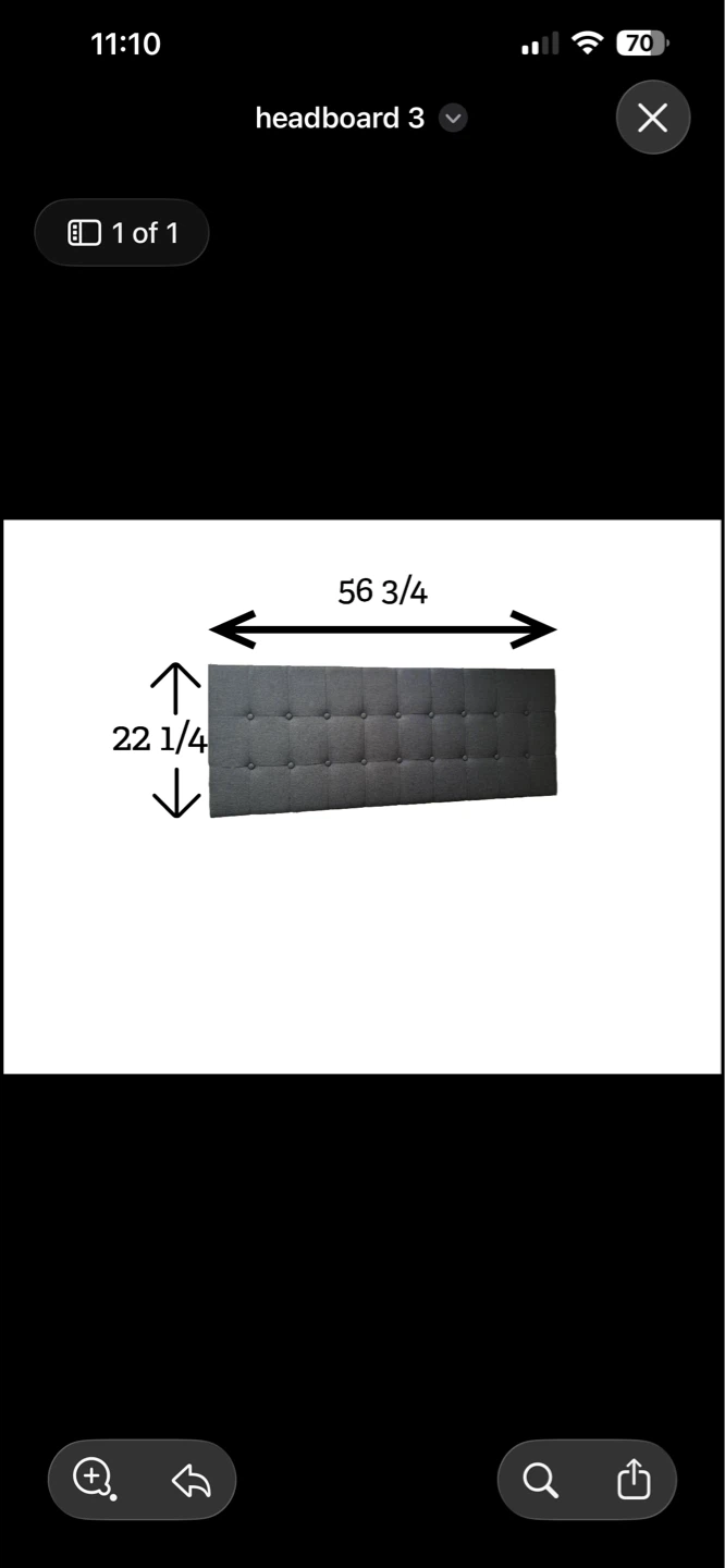 Full size Headboard Charcoal Grey Button Tufted - New Never Used