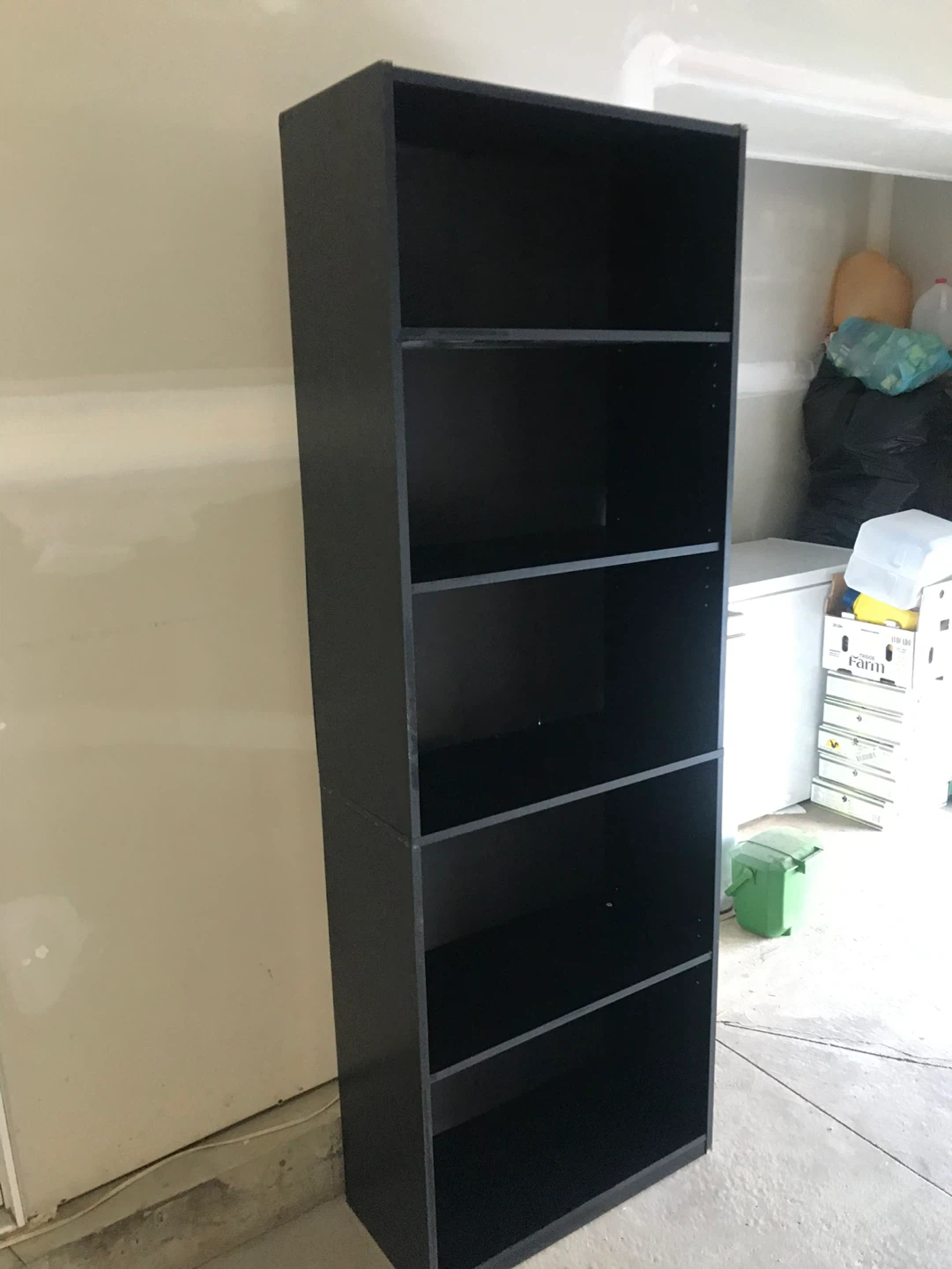 Black 5-Shelf Bookshelf - photo 5
