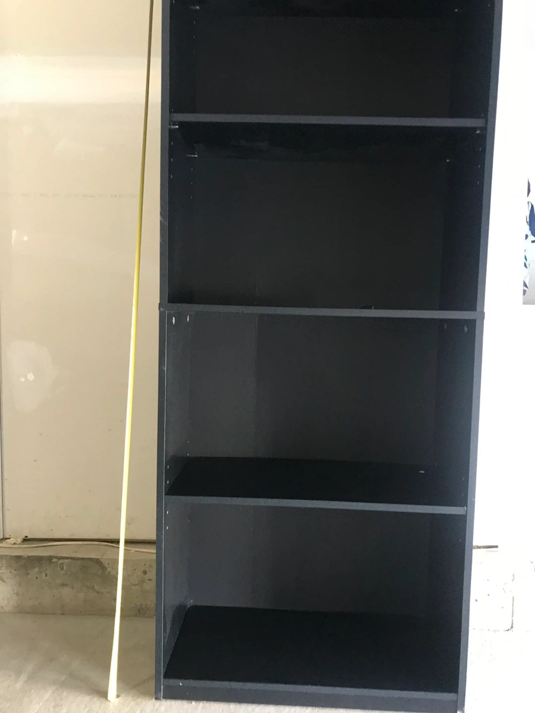 Black 5-Shelf Bookshelf - photo 2