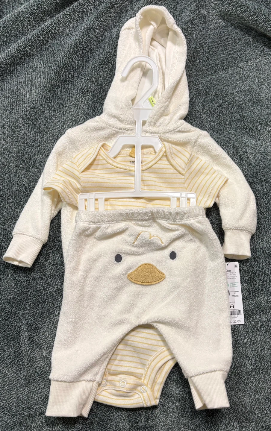 Carter's Baby Terrycloth Hooded Set - 3 Months - photo 3