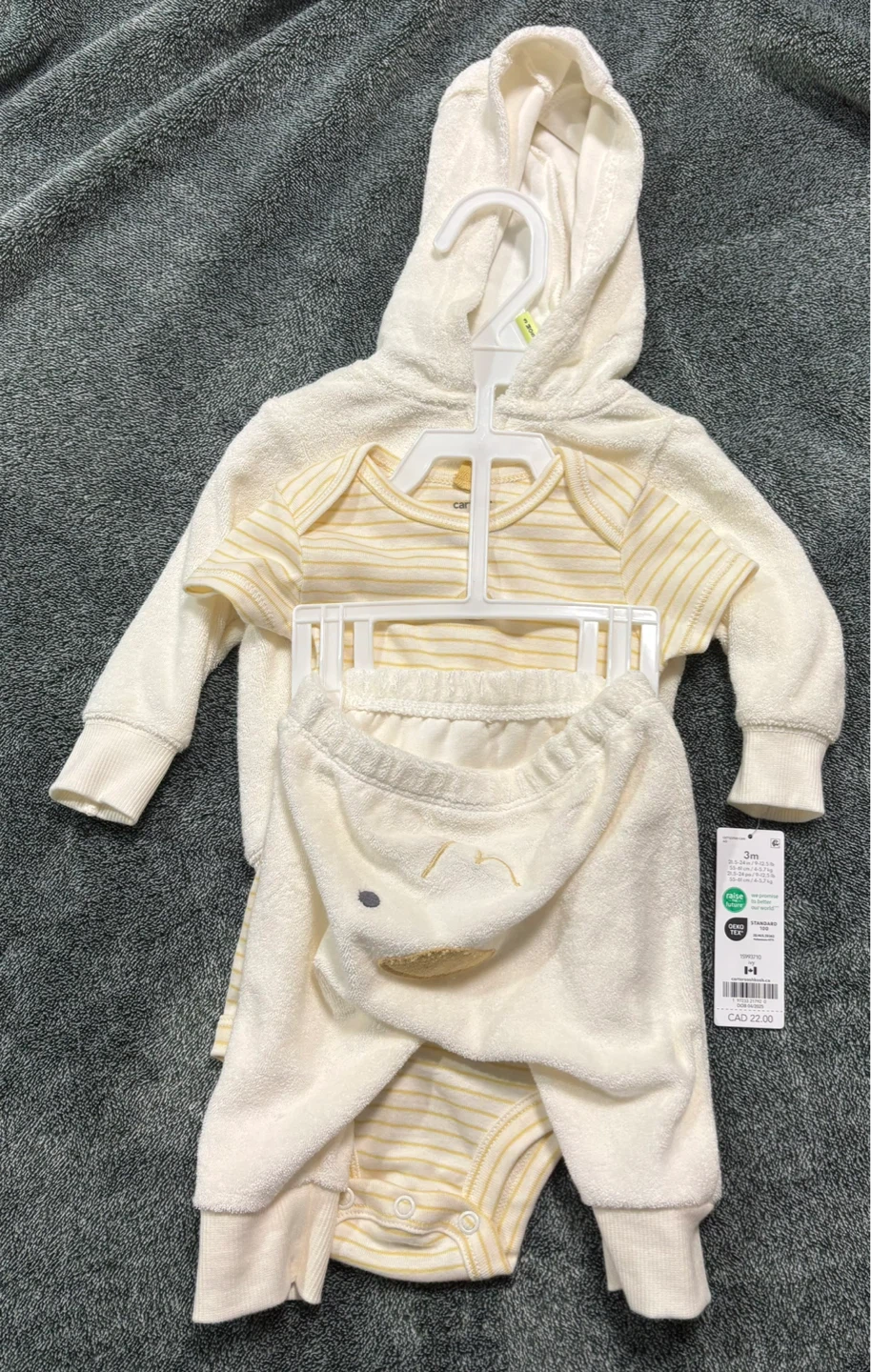 Carter's Baby Terrycloth Hooded Set - 3 Months - photo 2
