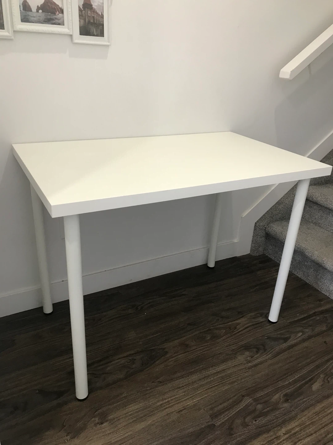 White rectangular desk