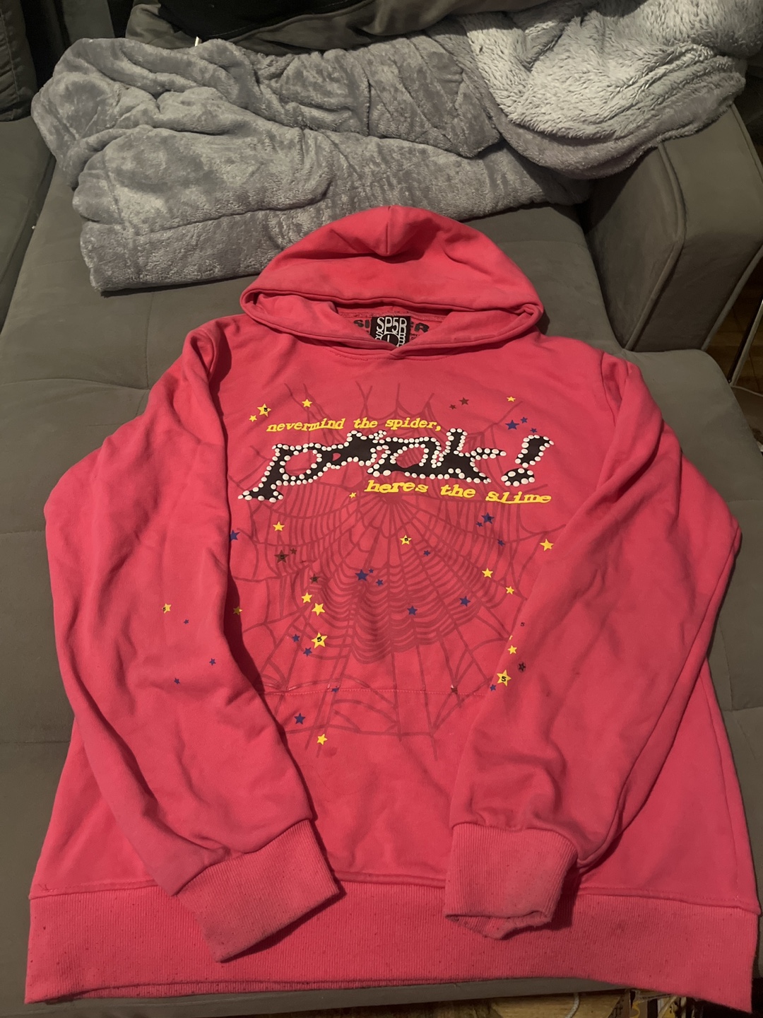SP5DER Pink Hoodie