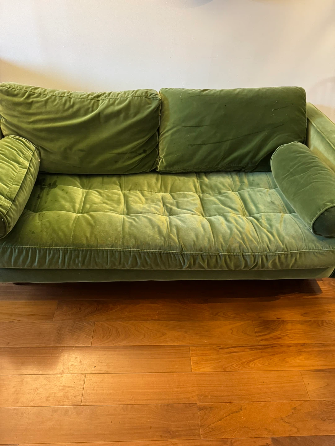 Article Sven 88" Tufted Velvet Sofa - Plush Pacific Green