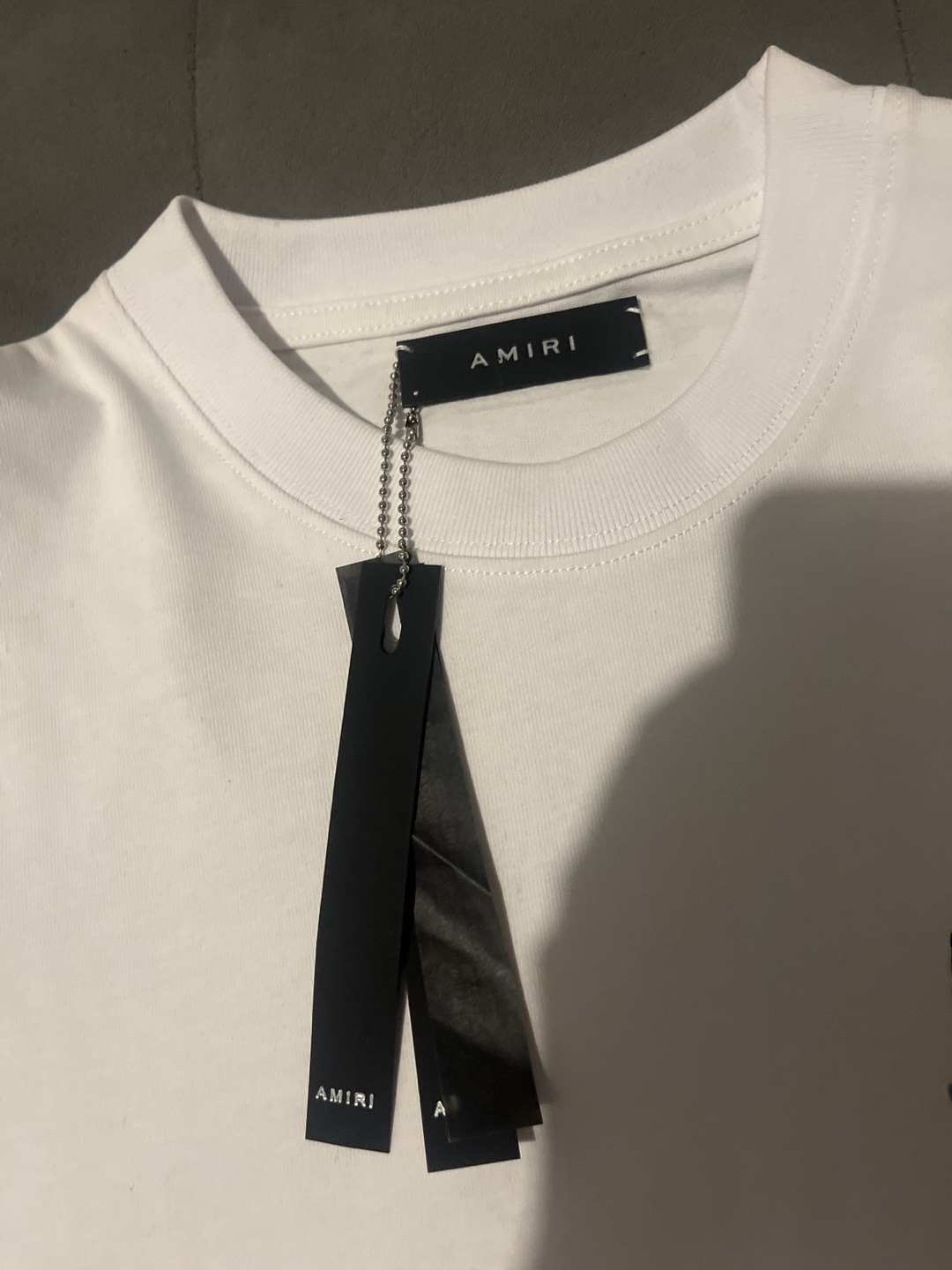 Amiri White T-Shirt with Drip Graphic - photo 3