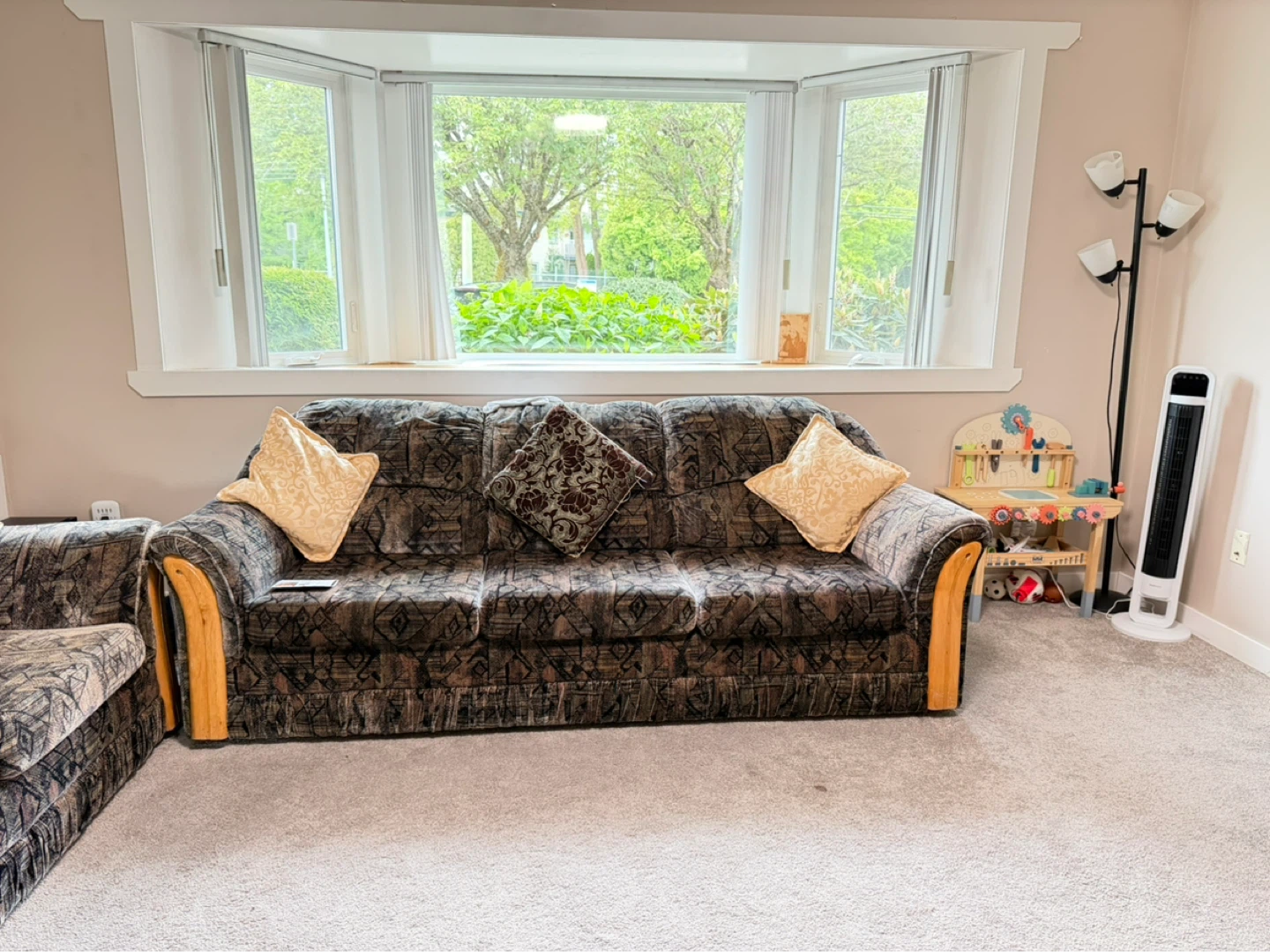 Sofa with Throw Pillows
