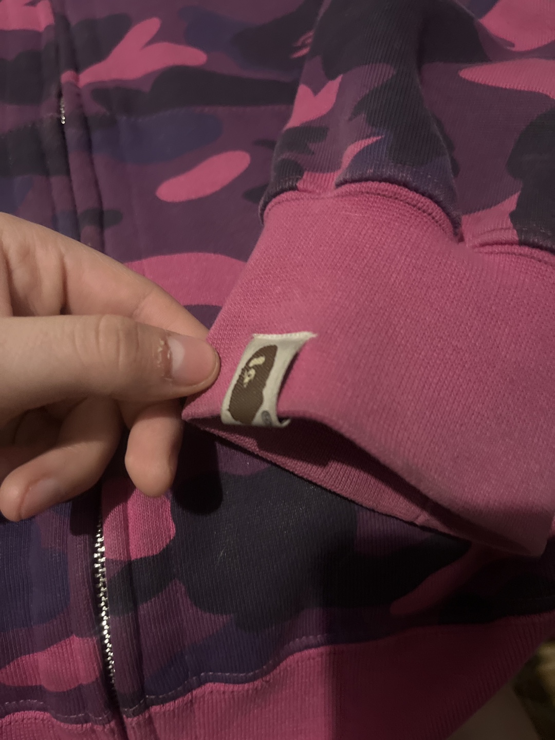 BAPE Purple Camo Shark Full Zip Hoodie - photo 3
