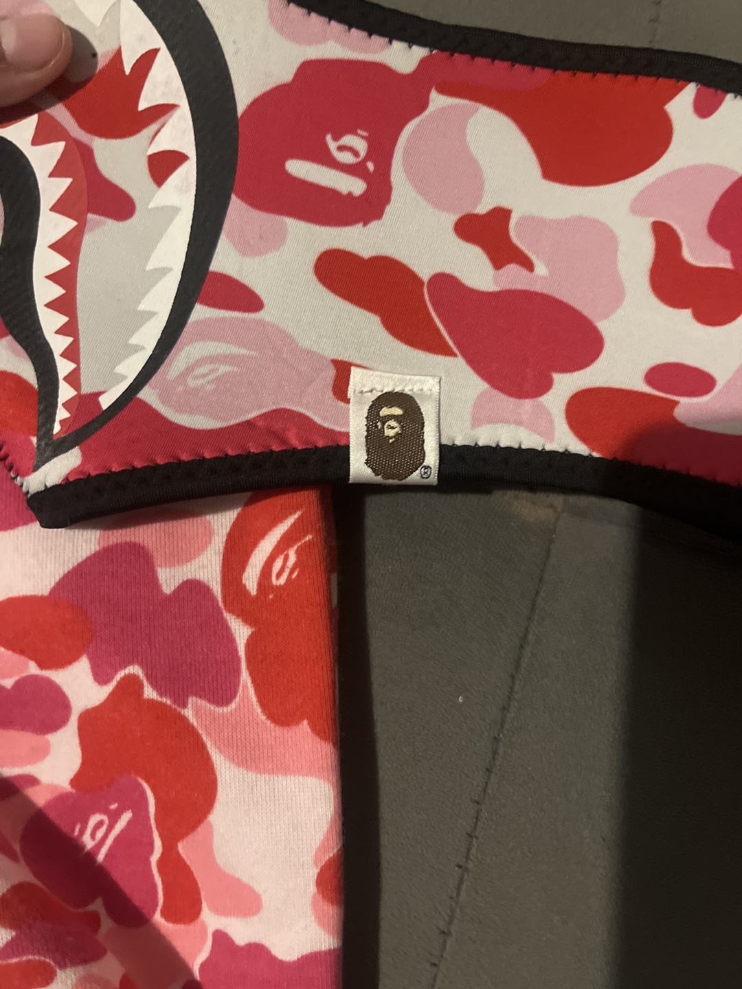 A Bathing Ape BAPE Pink Camo Shark Face Shorts and Mask Bundle - photo 4
