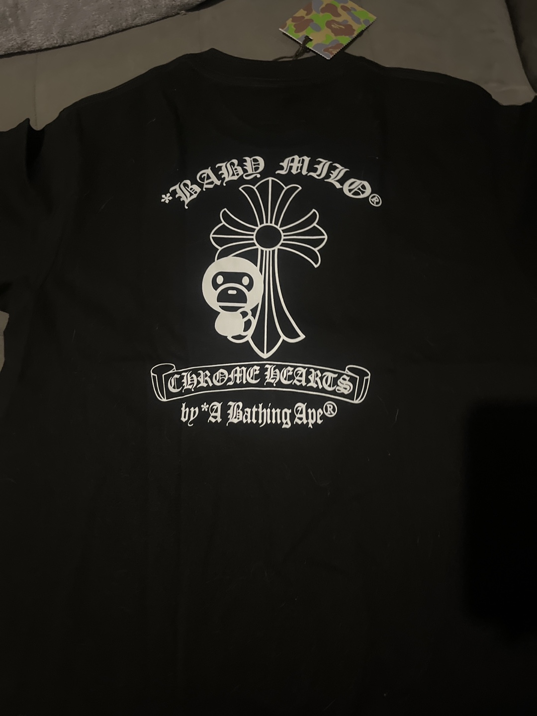 A Bathing Ape x Chrome Hearts Baby Milo T-Shirt Black - photo 3